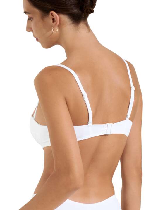 40743LI Haut maillot de bain bandeau balconnet préformé Sardinia Lisca Blanc face