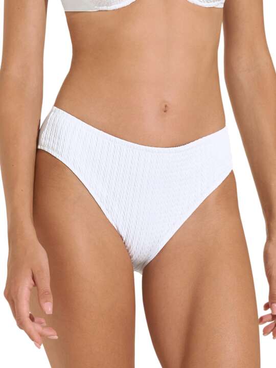 41654LI Bas maillot slip de bain taille haute Sardinia Lisca Blanc face