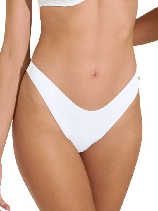 41655LI Bas maillot slip de bain échancré Sardinia Lisca Blanc face