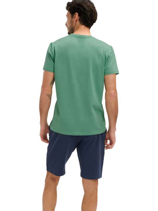 35028LI Pyjama short t-shirt Troy Lisca Men Vert face