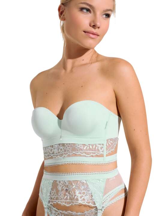 10367LI Soutien-gorge bustier balconnet préformé Daydream Lisca Vert face