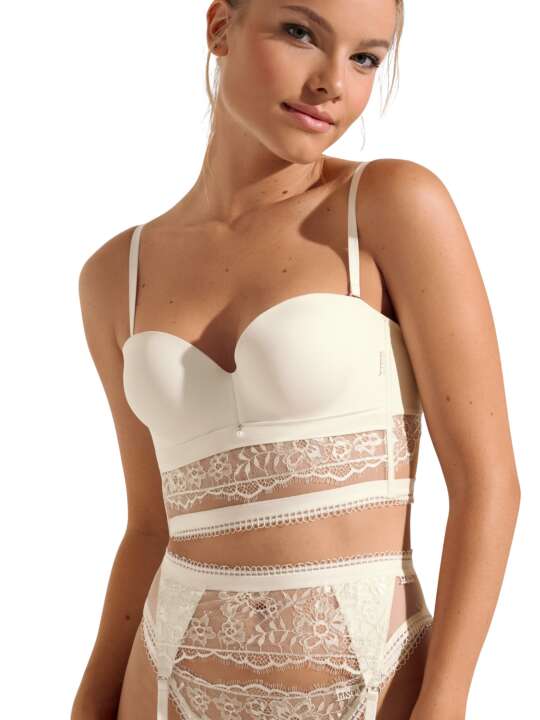 10367LI Soutien-gorge bustier balconnet préformé Daydream mariage Lisca Ivoire face