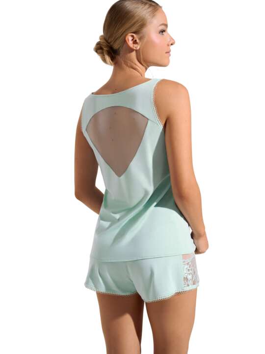 23409LI Pyjama short débardeur Daydream Lisca Vert face