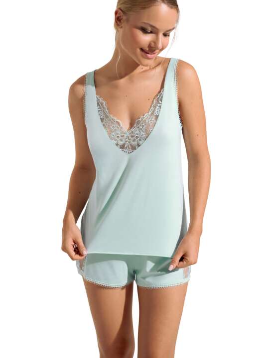 23409LI Pyjama short débardeur Daydream Lisca Vert face