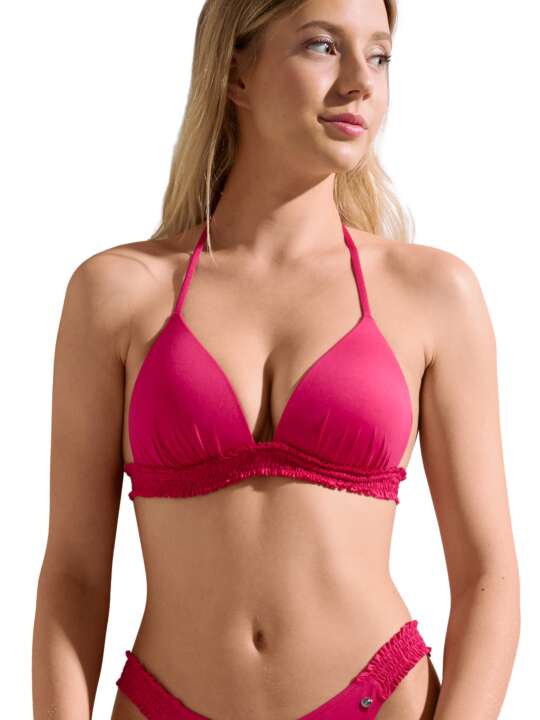 40708LI Haut maillot de bain triangle push-up Las Vegas Lisca Fuchsia face