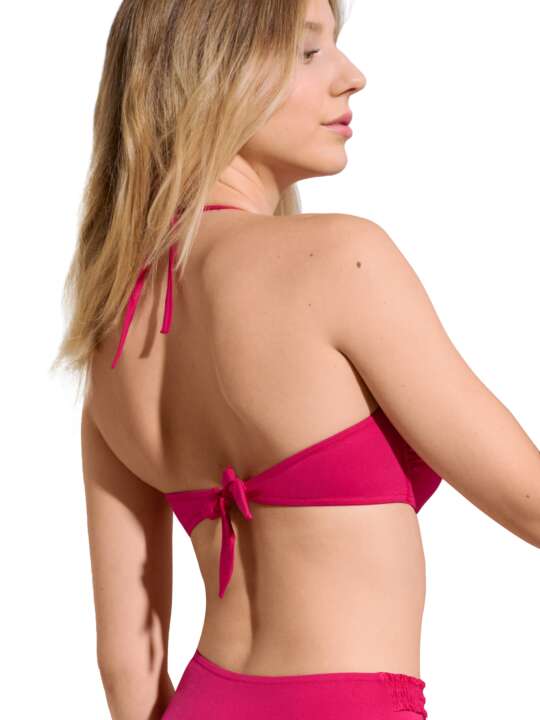 40709LI Haut maillot de bain bandeau préformé sans armatures Las Vegas Lisca Fuchsia face