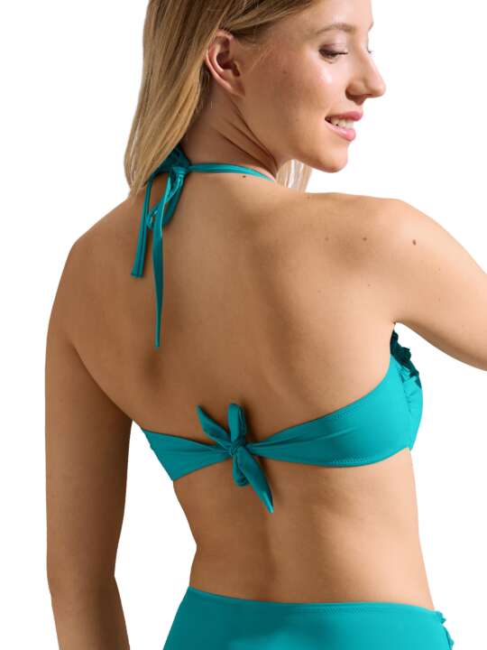 40709LI Haut maillot de bain bandeau préformé sans armatures Las Vegas Lisca Vert face