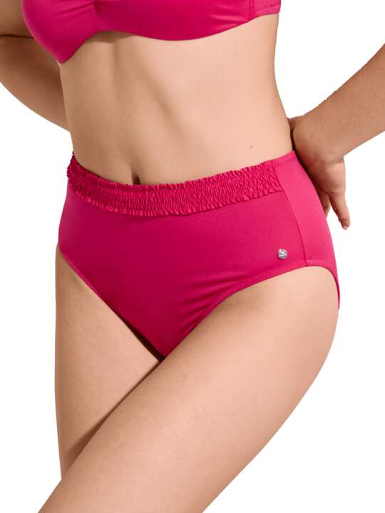 41629LI High-waisted swimwear briefs Las Vegas Lisca Fuchsia face