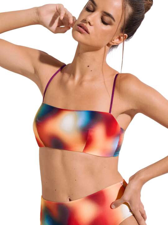 40761LI Haut maillot de bain bandeau sans armatures Olympia Lisca Multicolore face