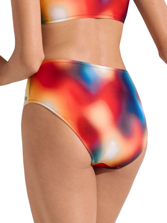 41671LI Bas maillot slip de bain échancré taille haute Olympia Lisca Multicolore face