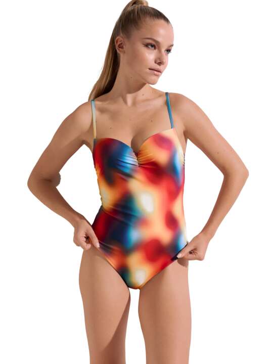 43540LI Maillot de bain une pièce préformé multipositions Olympia Lisca Multicolore face