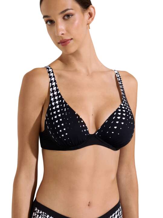 40752LI Underwired swimming costume top Quito Lisca Black face