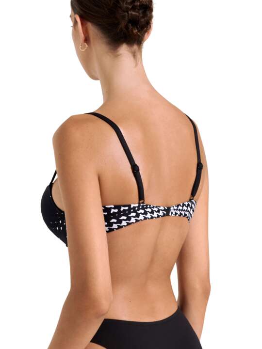 40754LI Push-up swimming costume top Quito Lisca Black face