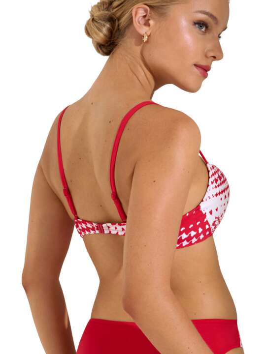 40754LI Push-up swimming costume top Quito Lisca Red face