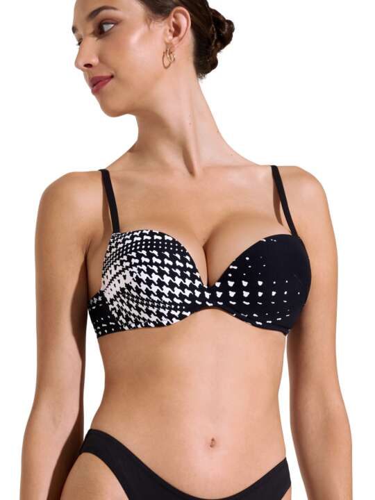 40754LI Push-up swimming costume top Quito Lisca Black face