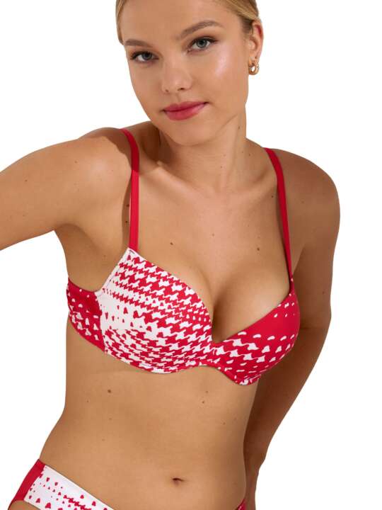 40754LI Push-up swimming costume top Quito Lisca Red face