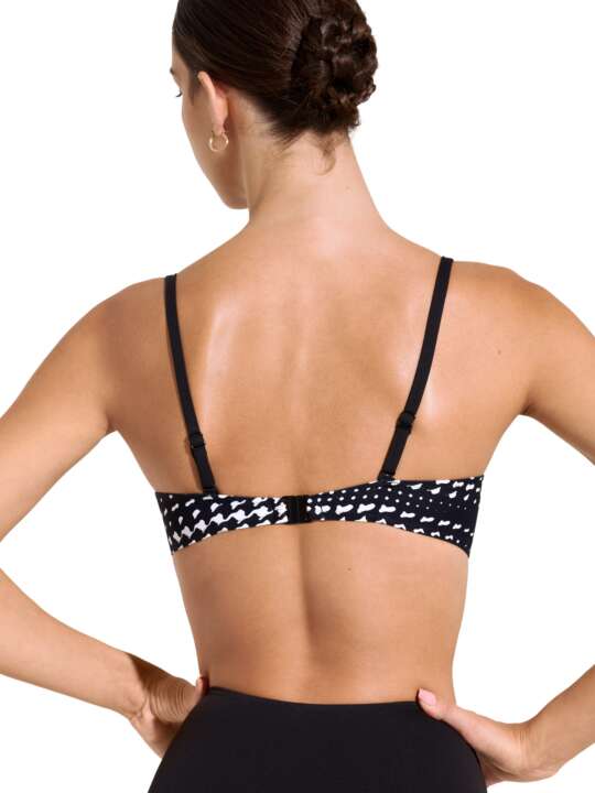 40756LI Bandeau swimming costume top Quito Lisca Black face