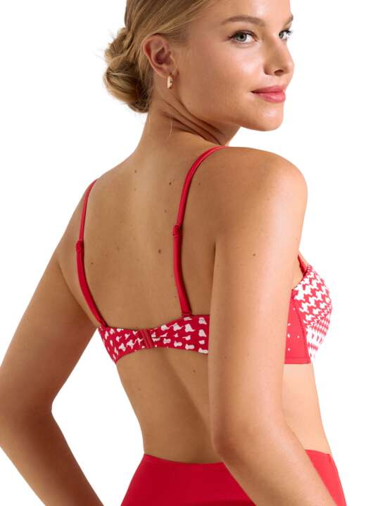 40756LI Bandeau swimming costume top Quito Lisca Red face