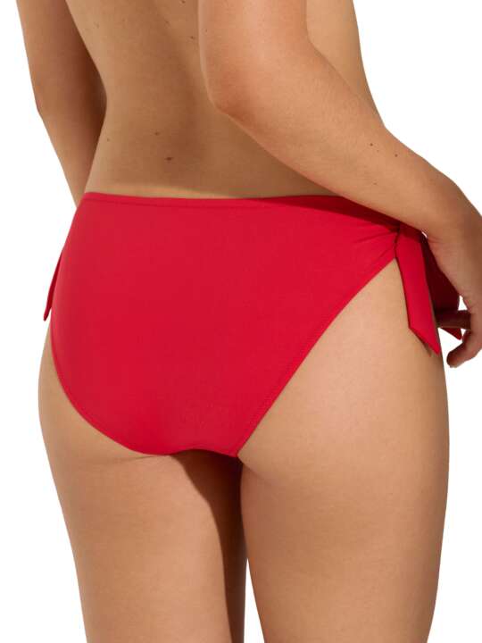 41664LI Bas maillot slip de bain à nouettes amovibles Quito Lisca Rouge face