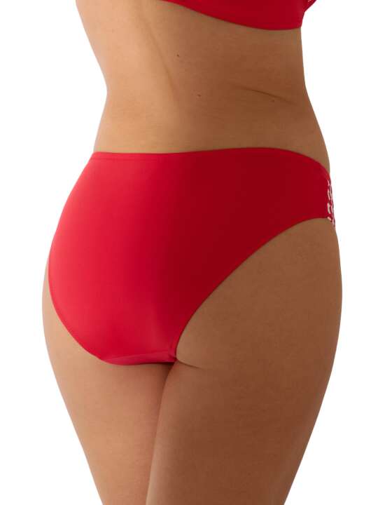 41665LI Bas maillot slip de bain taille haute Quito Lisca Rouge face