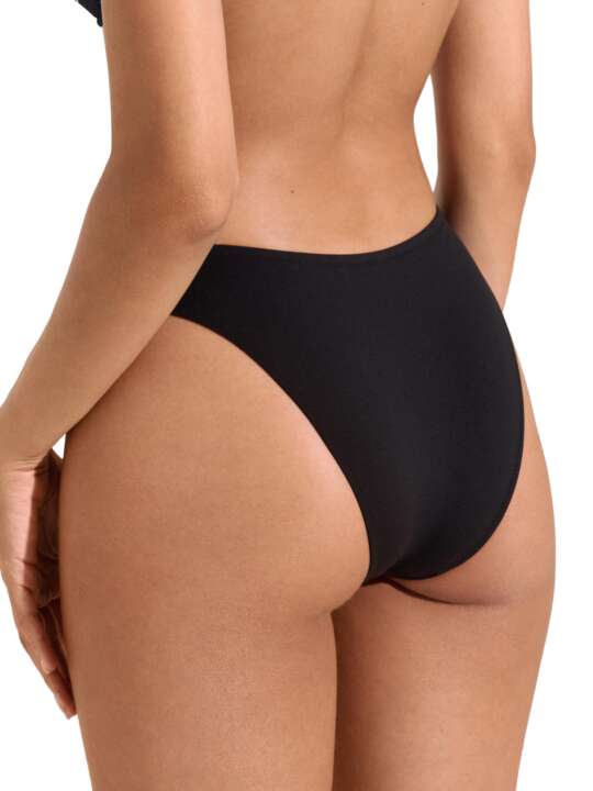 41666LI Bas maillot slip de bain échancré taille basse Quito Lisca Noir face