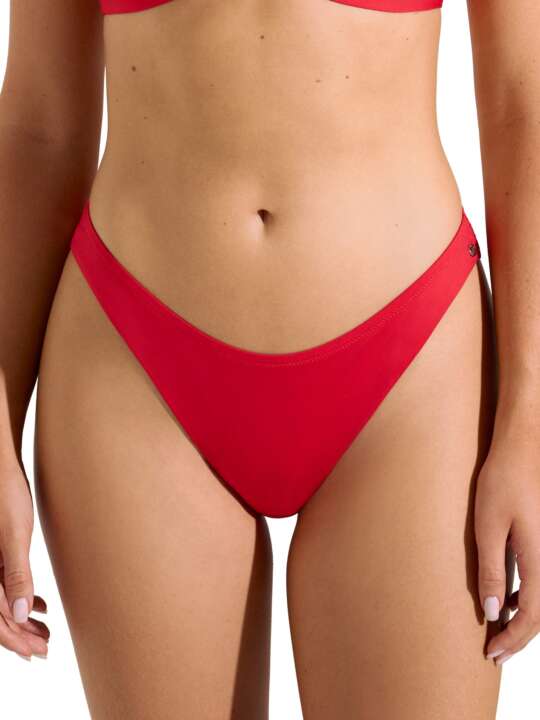 41666LI Bas maillot slip de bain échancré taille basse Quito Lisca Rouge face