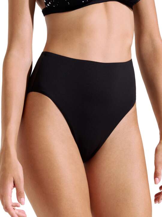 41667LI High-waisted swimwear briefs Quito Lisca Black face