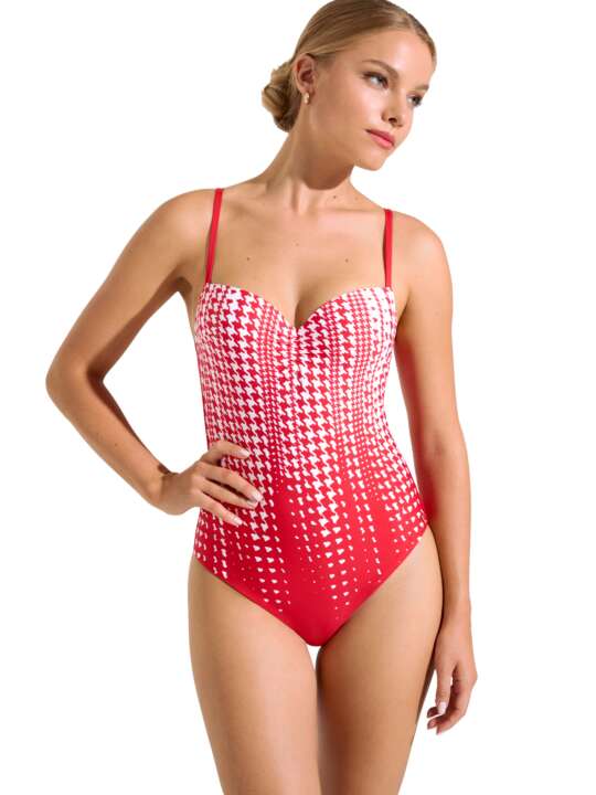 43538LI Maillot de bain une pièce préformé Quito Lisca Rouge face