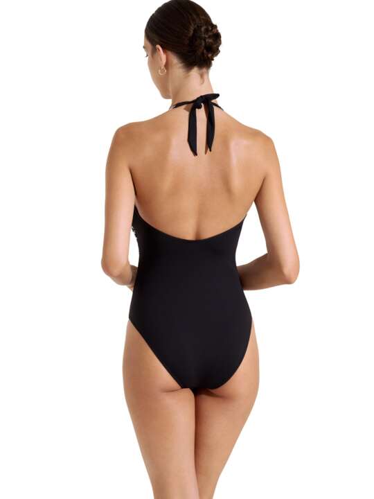 43539LI Maillot de bain une pièce dos nu sans armatures Quito Lisca Noir face