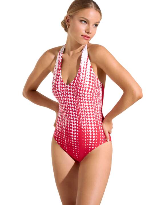 43539LI Underwired one-piece swimming costume Quito Lisca Red face