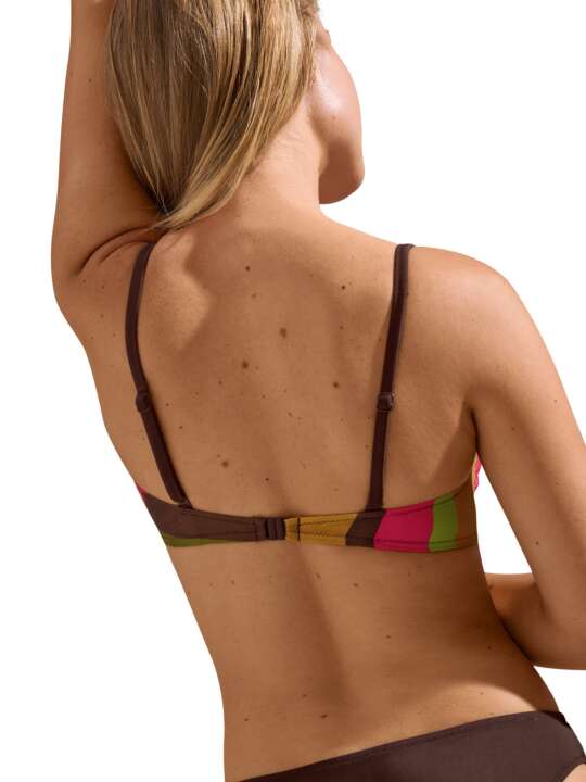 40768LI Bandeau swimming costume top Viviero Lisca Brown face