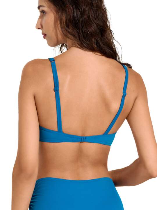 40769LI Haut maillot de bain shapewear sans armatures Viviero Lisca Bleu Turquoise face