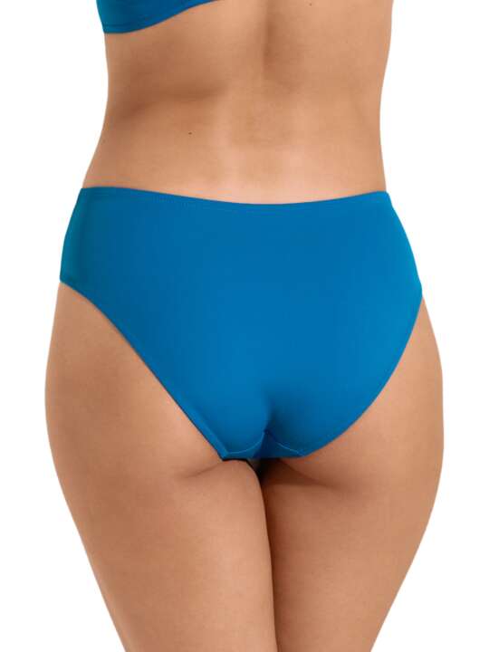 41677LI Bas maillot slip de bain taille haute Viviero Lisca Bleu Turquoise face