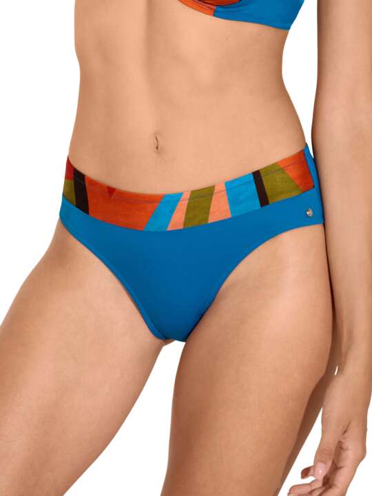 41677LI High waist swimming costume bottoms Viviero Lisca Turquoise face