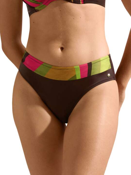 41677LI High waist swimming costume bottoms Viviero Lisca Brown face