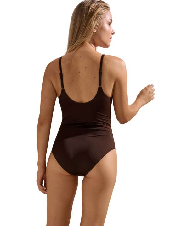 43544LI Maillot de bain une pièce préformé Viviero Lisca Marron face