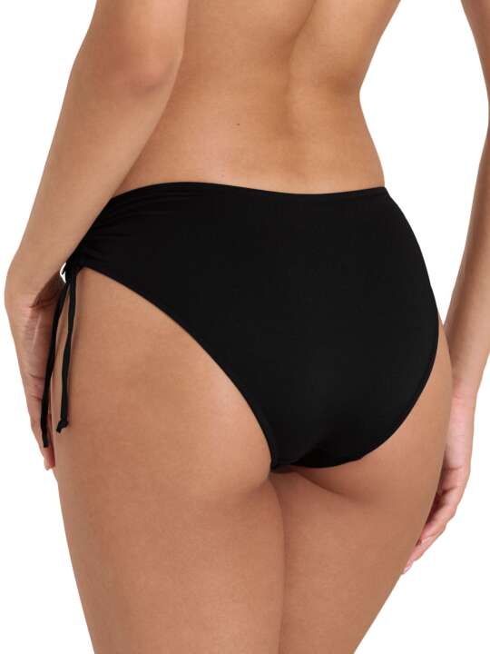 41635LI Bas maillot slip de bain taille haute côtés réglables Union Island Lisca Noir face