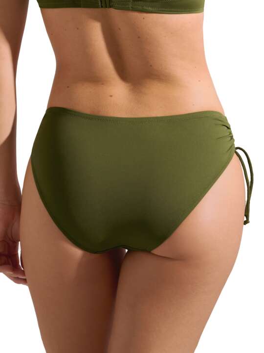 41635LI Bas maillot slip de bain taille haute côtés réglables Union Island Lisca Vert face