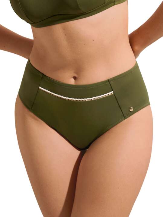 41636LI Bas maillot slip de bain shapewear taille haute Union Island Lisca Vert face