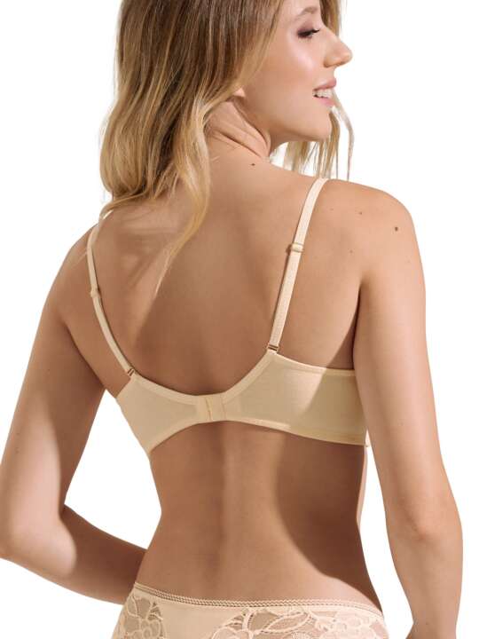 20363LI Soutien-gorge préformé plongeant sans armatures Nina Lisca Beige face