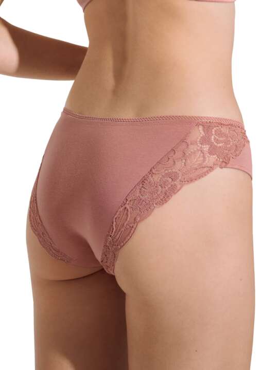 22316LI Slip dentelle Nina Lisca Rose face