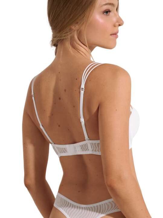 20366LI Soutien-gorge bandeau balconnet préformé Nikki Lisca Blanc face