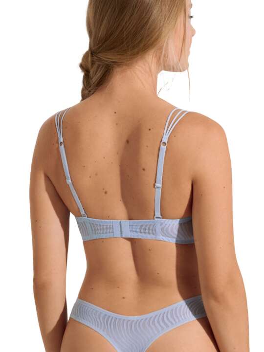 20366LI Soutien-gorge bandeau balconnet préformé Nikki Lisca Bleu Ciel face