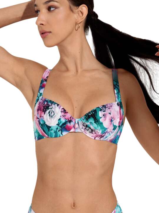 40732LI Underwired swimming costume top Japan Lisca Blue face
