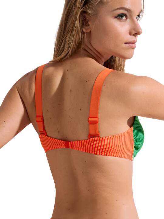 40762LI Haut maillot de bain bandeau armaturé Malawi Lisca Orange face