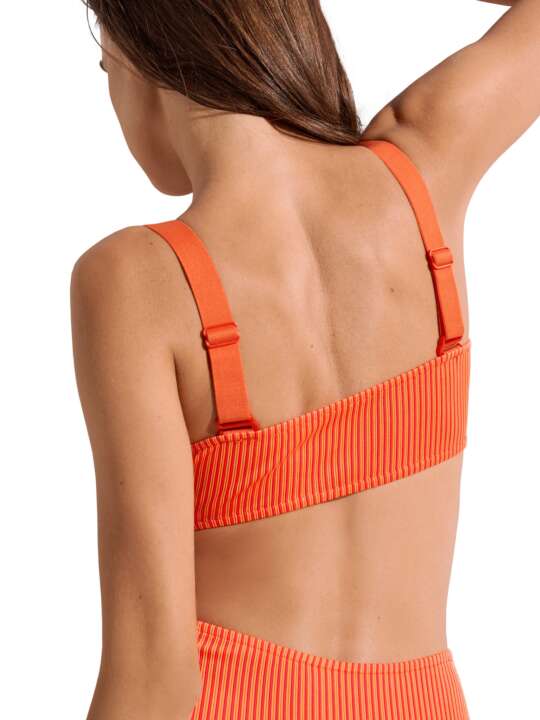 40765LI Haut maillot de bain bandeau sans armatures Malawi Lisca Orange face