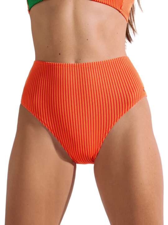 41675LI Bas maillot slip de bain échancré taille haute Malawi Lisca Orange face