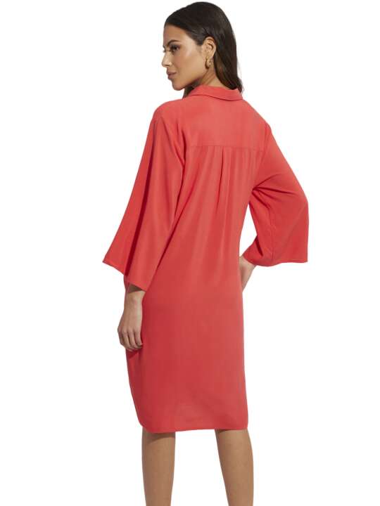 BJ595SE Beach tunic BoraBora Selmark Mare Coral face