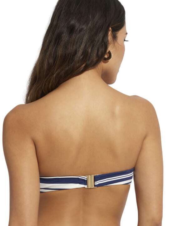 BJ816SE Haut maillot de bain bandeau Mykonos Selmark Mare Bleu Marine face