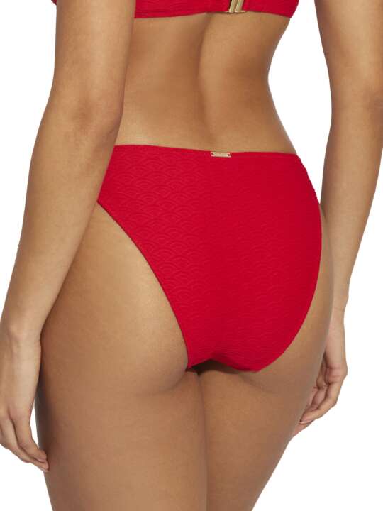 BK007SE Bas maillot slip de bain taille basse à nouettes Sicilia Selmark Mare Rouge face